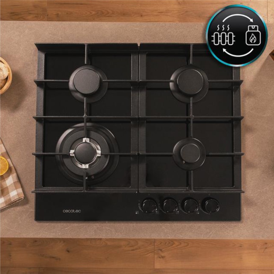 additioanl image for  Cecotec Hob Gas 4 Burners Black 